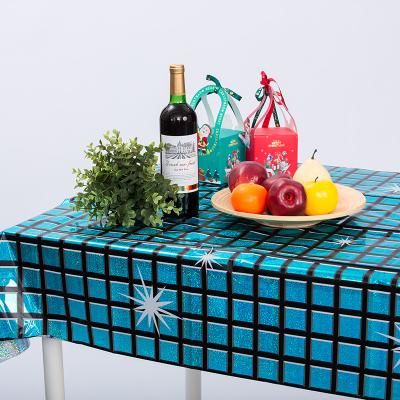 China Pet Film Disco Table Cloth Shiny Disco Tablecloth For Graduation for sale