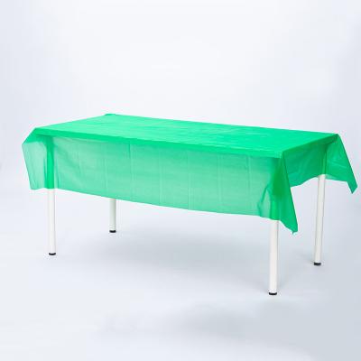 China Green Plastic Tablecloth Party Table Cloths 120cm 150cm 180cm for sale
