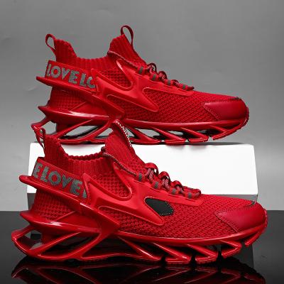 China Active Sports Factory Customized Four Seasons Blade Men's Fashion Breathable Mesh Shoes Basketball Sports Shoes aj for sale