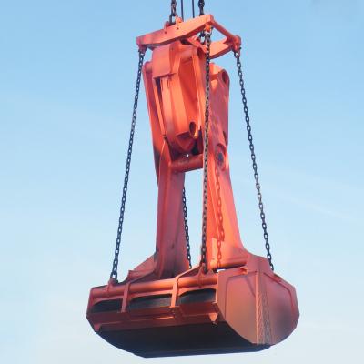 China Construction works Newly Factory Price Convenient Steel Ropes 4 Crane Bulk Scissor Grab Bucket Bucket for sale