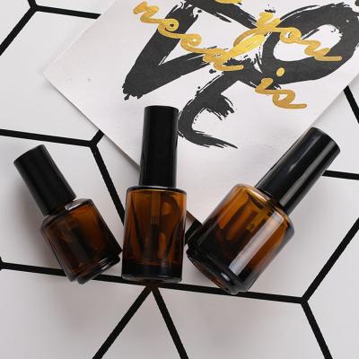 China Personal Care Wholesale Custom Amber 7ml 10ml 20ml 30ml Private Label Nail Polish Empty Bottle for sale