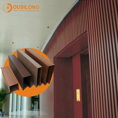 China Artistic Decorative Material Ceiling Panel U Shape Aluminum Baffle Ceiling Tiles For Commercial Building for sale