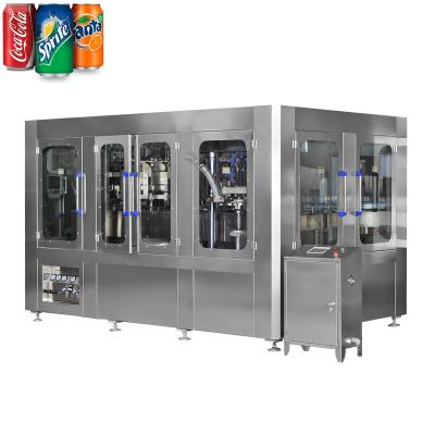China High Speed Automatic Food Soft Drink Pop Can Filling Machine for sale