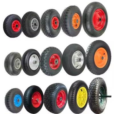 China 8 10 12 13 16 Inch Hand Truck Tire Trolley Tire Inflatable Pneumatic Rubber Wheels for sale