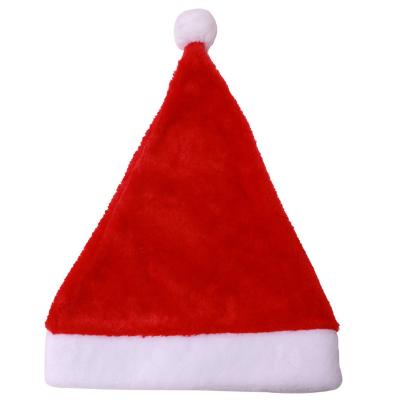 China Eco-Friendly KERVINO Christmas decorations thickened plush Christmas hats plush Christmas hats for adults and children for sale