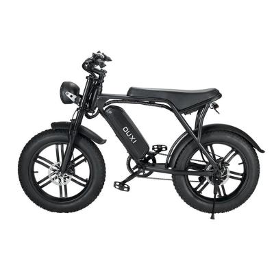 China Powerful 750W V8 Motor 20 Inch Fat Tire Electric Mountain Bike With 48V 15ah Battery for sale
