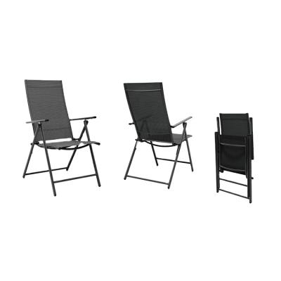 China Portable Foldable Garden Steel Frame 7 Position Outdoor Reclining Chair for sale
