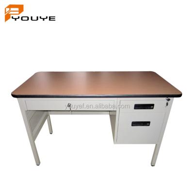 China China Supplier Modern MDF Office Steel Table With 2 Drawer Executive Desk for sale