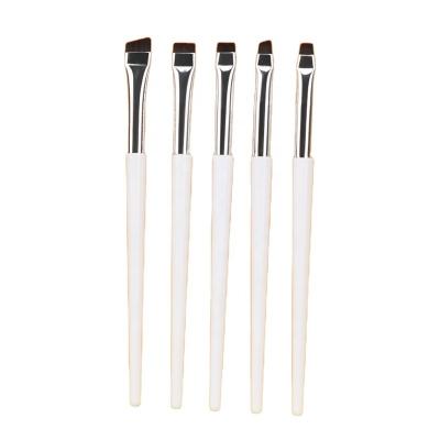 China Angular Blush Wholesale Professional White Small Angled Eyebrow Blade Cutout Sweeps Thin Eyebrow Eyeliner Brush, Angled Brush For Eyebrows for sale