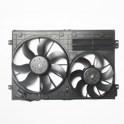 China Self-produced Automotive Cooling System Radiator Fan Assembly For Audi Seat Skoda 1K0959455DG VW3117106 1K0121205AD 1K0959455EA 1K0959455ES for sale