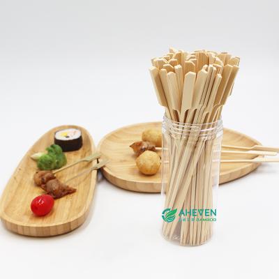 China Natural color food grade disposable bamboo gun skewer for BBQ for sale