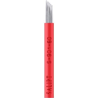 China YUANS NIAN Manual Fog Round 19 Dots Tattoo Fog Round Eyebrow Fog Needle Permanent Embroidery Beveled Eyebrow Needle for sale