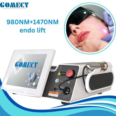 China Driehoek laser glasvezel 980nm 1470nm Lipolyse liposuctie machine, 1470nm 980nm diode laser machine voor gezicht lift in de tandheelkundige kliniek Te koop