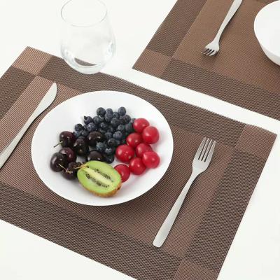 China CLASSIC Placemats Table Mats Washable Non-Slip Heatproof Woven Placemats for Dining Table Fabric Place Mat PVC for sale