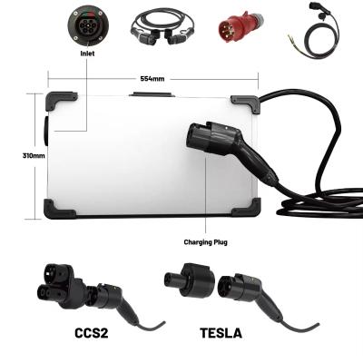 China 15KW / 20KW Portable DC Fast Charging Stations EV Charger CCS / Tesla / CHAdeMO / GBT for sale