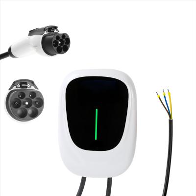 China Wallbox 7.4kW Type 2 With APP Control Electric Car Charging Station Supports Bluetooth And WiFi Standard Connectivity, Single Phase Charger IEC 62196-2, 32A 6M Cable for sale