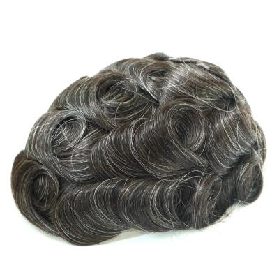 China Mens Toupee Hair Replacement French Lace Human Hair Systems Hair Pieces Q6 #1B20 for sale