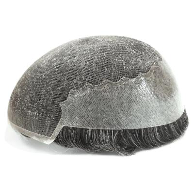 China Mens Toupee Hair Replacement French Lace Human Hair Systems Hair Pieces Q6 #1B40 for sale