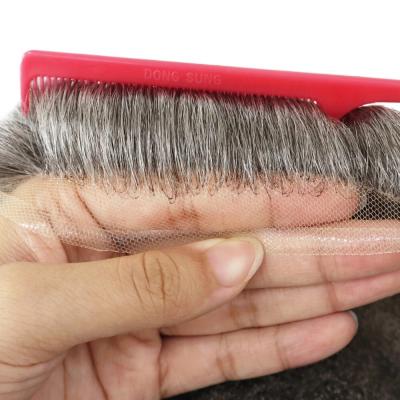 China Mens Toupee Hair Replacement French Lace Human Hair Systems Hair Pieces Q6 #1B65 for sale