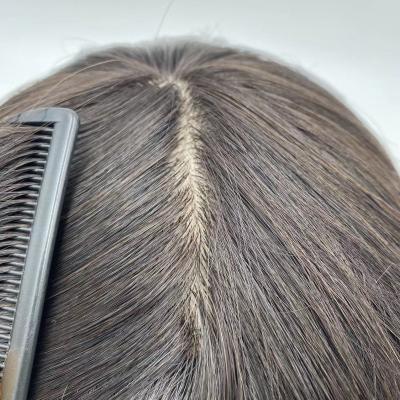 China Mens Toupee Human Hair Replacement System Silk Top Remy Hairpiece 1B# for sale