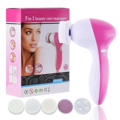 China Pore Shrinking 5 in 1 Multifunctional Electric Face Brush Cleansing Face Remover Skin Care Beauty Facial Massager for sale