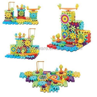 China Funny Moving Speed Playground Construction Toy 81PC Brick Educational Building Block Toy Xmas Gift for sale