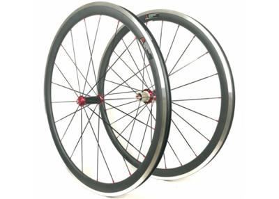 China Aluminiumfahrradfelgen mit Legierungs-Bremse, Rennrad-tiefe Abschnitt-Kohlenstoff-Räder zu verkaufen