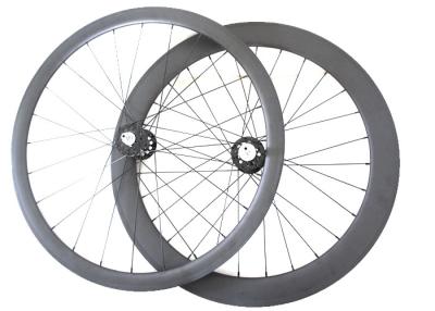 China Bahn-Fahrrad des Kohlenstoff-700C dreht vorderen 38MM Rückseiten-50MM reparierten Gang Wheelset zu verkaufen