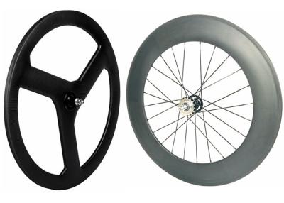 China Toray 700 reparierte Gang tiefes V Wheelset, einzelnes Geschwindigkeits-Hinterrad des örtlich festgelegten Mattgang-3k zu verkaufen