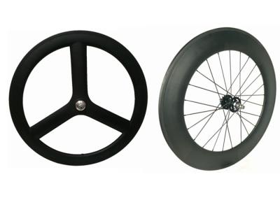 China 3k / Kohlenstoff-Bahn-Fahrrad des Vollenden-12k dreht Tri Breiten-Antibeleg der Speichen-23MM für regnerische Tage zu verkaufen