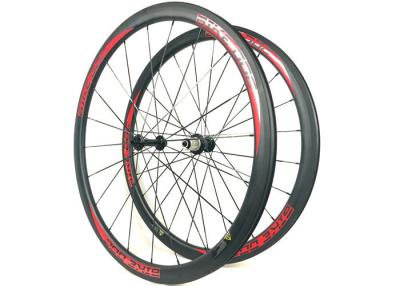 중국 빨간 BIKEDOC 로고 38MM 클린처 관 자전거는 700C 높은 TG 순환 탄소를 선회합니다 판매용