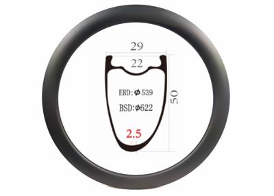 중국 OEM Bicycle Carbon Rims 29mm Width Eccentric 50MM All Road Bike Wheel RIm 판매용