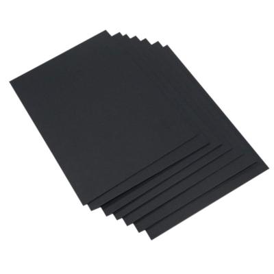 China Recycled Materials Black paper Black Paperboard Drum110g Double sided wine boxes jewelry box packaging 3C digital packaging papersheet for sale