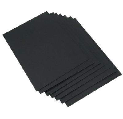 China Recycled Materials Black paper Black Paperboard Slitting 170-200g Single side High Quality Thick Black Board Paper Black Cardboard Paper Sheets for sale
