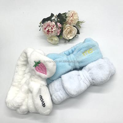 China Spa Fixed Makeup Headbands Hair Shower Cloth Cosmetic Headbands For Face Women Facial Hair Wash Tape for sale