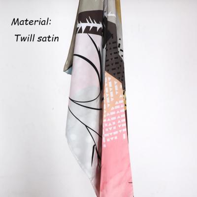 China Fashion Square Scarf Turban Dubai Muslim Print Turkish Shawl Printed Satin Turban Silk Turban for sale