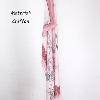 China 2021 hot sale new fashion malaysia chiffon hijab new printing design tudung women chiffon shawl for sale