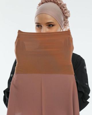 China 2021 fashion new custom underscarf simple snap chiffon hijab with inner tank top cover up long scarf satin lining hat shawl sca for sale