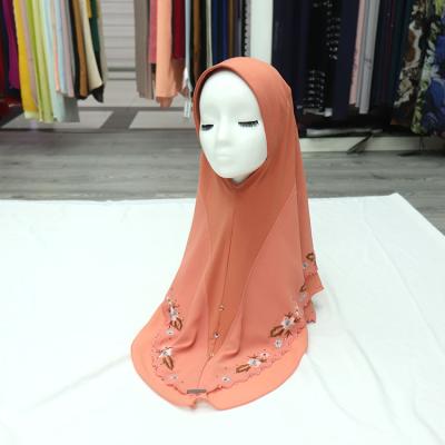 China Fashion exclusive production of chiffon embroidery design hijab for women instant veil kori bawar instant hijab for sale
