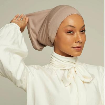 China Wholesale Muslim Modal Islamic Turban Bottom Hat Scarf Fashion Underscarf Inner Hat for sale