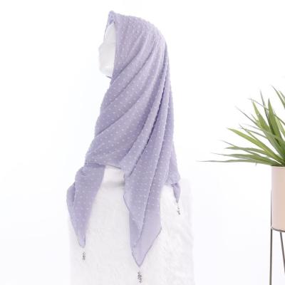 China Wholesale fashion beautiful pom pom chiffon scarves for women muslim hijab scarf for sale