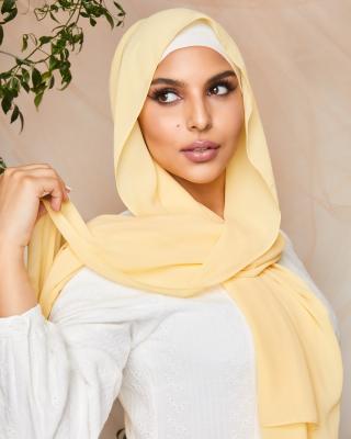 China High quality simple muslim scarves small MOQ fashion custom made hijab chiffon shawl hijab scarves for sale