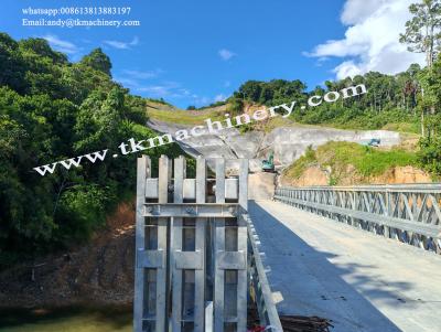 China ZB200 Steel Bridge Single Span 42.672m,HA+20HB Load, Mabey Bridge, Heavy Load Long Span 4.2m Breedte Te koop