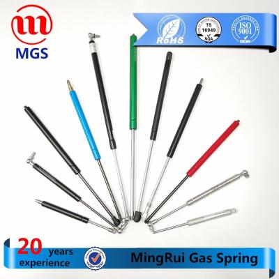 China Cylinder high quality gas strut for tool box / bed frame gas strut with different brackets for sale