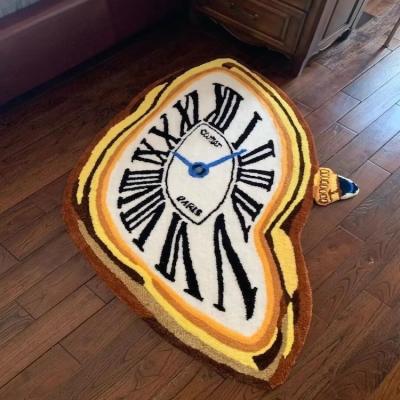 China Low Moq Rug Non Slip Custom Bear Shaped Mat Die Cut Animal Pattern Blanket Door Mat Custom Clock Covers for sale