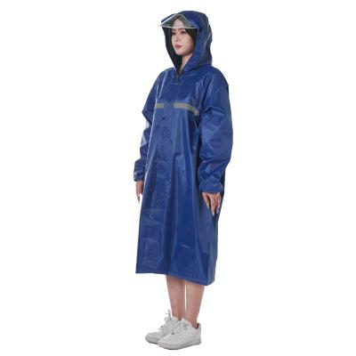 China Single-person Rainwear hot selling pvc raincoat custom logo motorcycle lightweight rain coat for adults waterproof poncho raincoat for sale