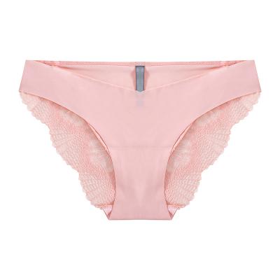 China 2023 Hot Selling Women's Sexy Lace Panties Antibacterial OEM Underwear Ladies Silk Mid Rise for sale