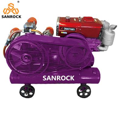 China Compact Air Compressor 3 Cylinder Belt Driven Air Compressor Industrial Piston Air Compressor Machine for sale