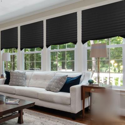 China Anti Ultraviolet Portable Cordless Curtain Blinds Pleated Blackout Curtains Mini for sale