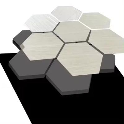 Κίνα Βελτιώστε την ακουστική εμπειρία 3D Έξαγωνο Ηχοστεγείς ξύλινοι τοίχοι ροζ πορτοκαλί λευκό ή προσαρμοσμένα χρώματα προς πώληση